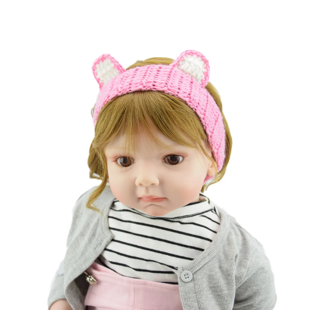 Cute Baby Headband kids rabbit ear knitted hairband woolen hair accessoriesToddler Headwear Hair Band Birthday Gift