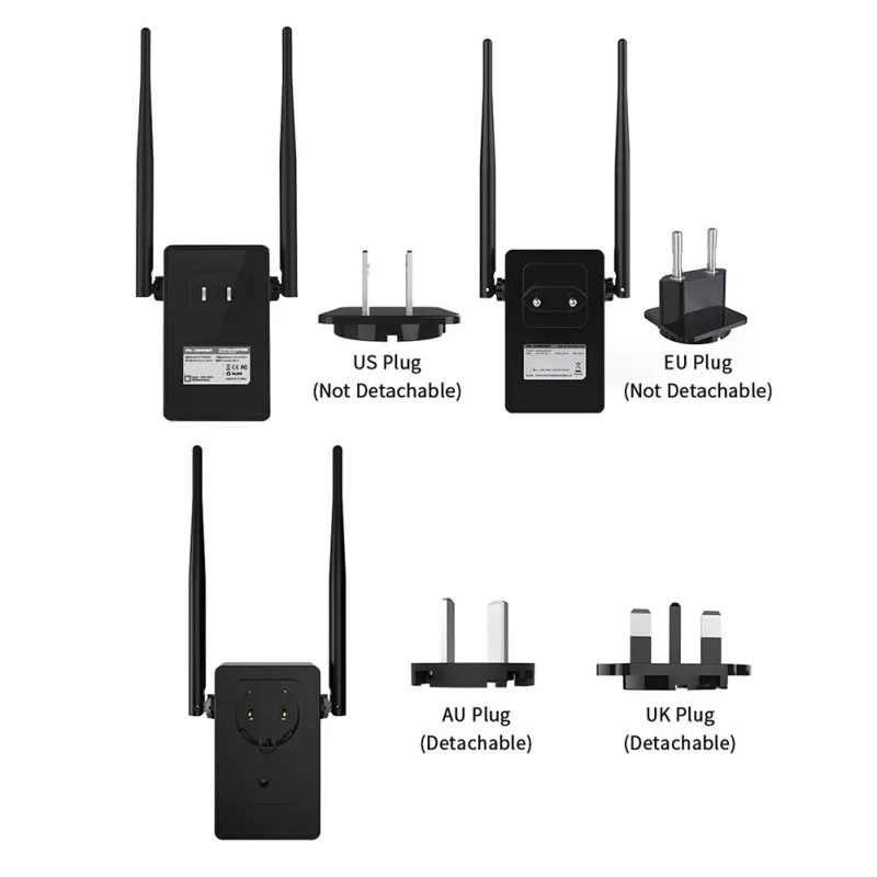 300M Wifi ретранслятор усилитель сигнала Wifi ретранслятор расширитель сигнала черный