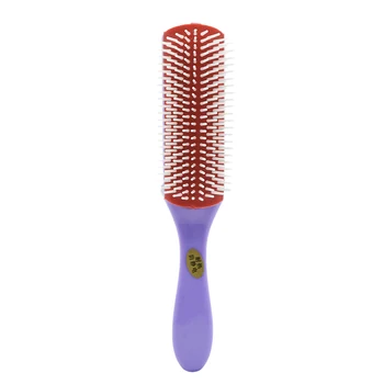 

Large Shape Brush - 9 Lines - Hair Comb Hair Style Hair Straight Hair Massage Smooth Hair Anti-Static Board Comb-Purple