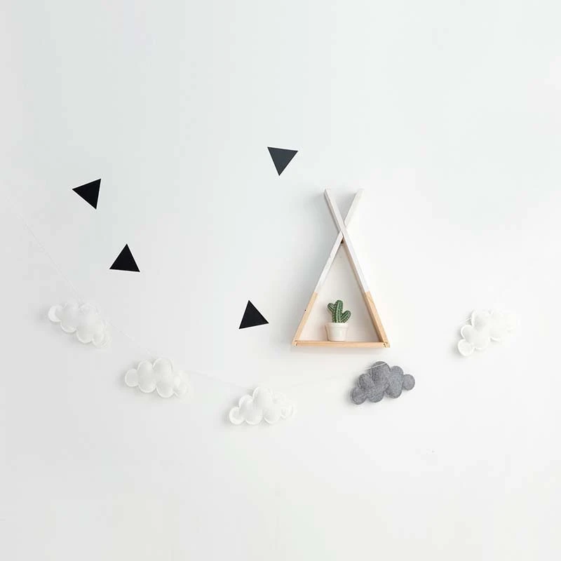 Koodykids, декор для детской комнаты, нордический войлок, облачная гирлянда, Настенный декор для детской комнаты, облачный декор, реквизит для детской фотосъемки