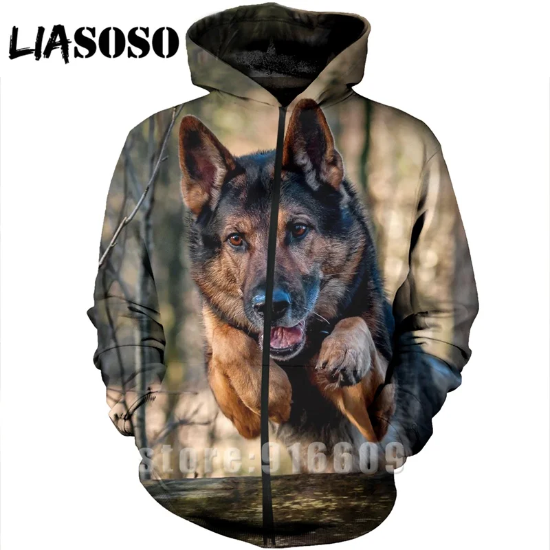 1 New Funny 3D Print Women Anime hoodie animal Shepherd Dog streetwear hip hop Sweatshirt Harajuku shirt hoodies rock Sweatshirts - Цвет: 1
