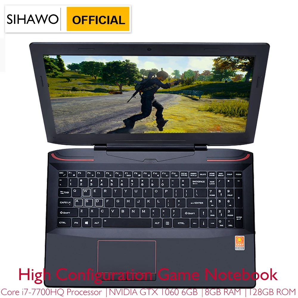 15.6" Intel Core i7-7700HQ NVIDIA GTX1060 Dedicated Graphics Windows 10 8GB RAM 512GB SSD Game Laptop Backlit Keyboard Notebook