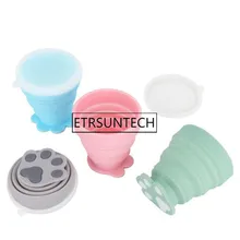 50 шт. портативная силиконовая Выдвижная складная чашка с крышкой открытый телескопический складной стакан Коготь дорожная чашка