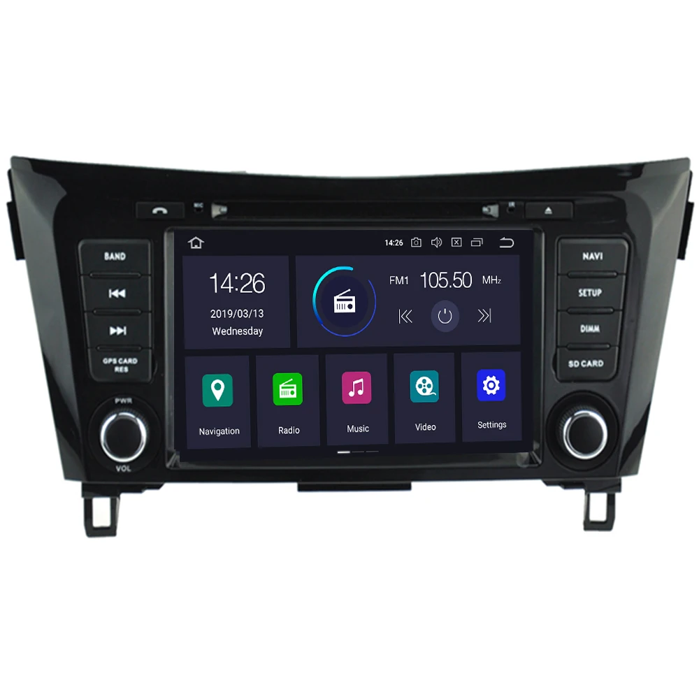 Сенсорный экран новейший Android 10 автомобильный dvd плеер для NISSAN X TRAIL QASHQAI 2014 xtrail