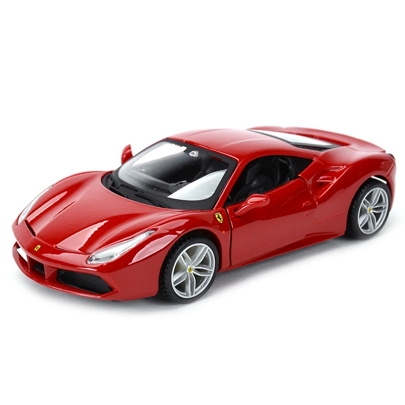 Антистатические литые машины Bburago 1:32 488 GTB Коллекционная модель автомобиля