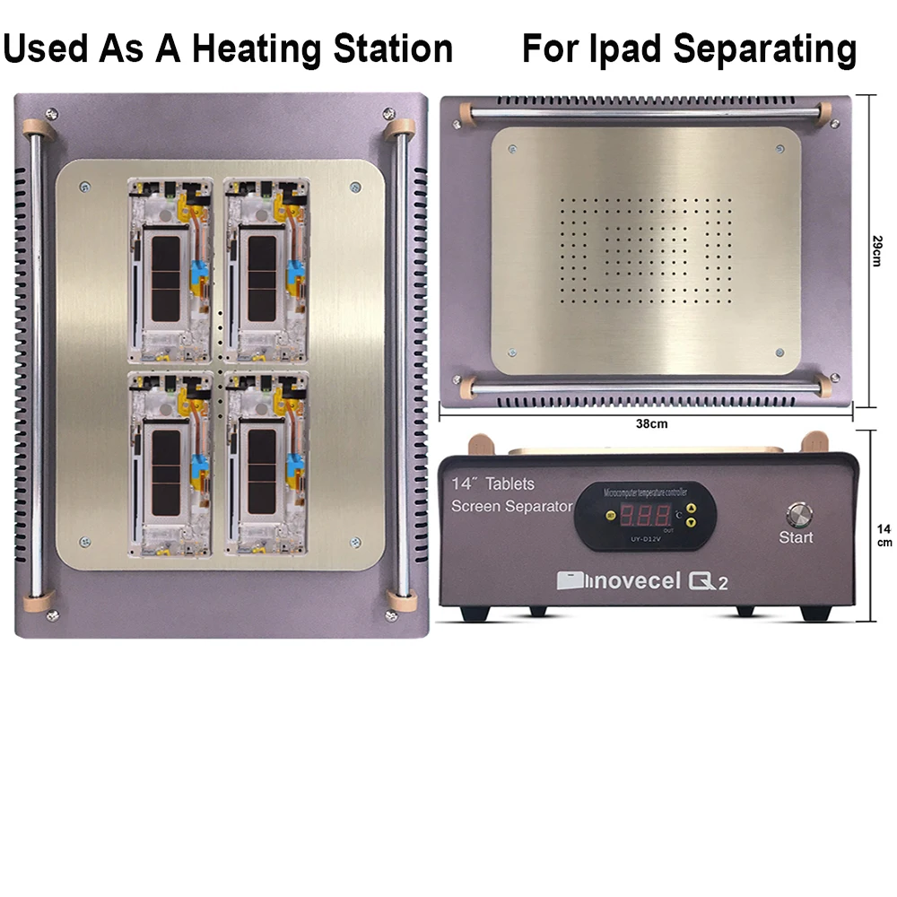 NOVECEL Q2 Профессиональный ЖК-сепаратор машина двойной biult-в насосах экран стекло снятие машина для iPhone samsung HUAWEI ремонт