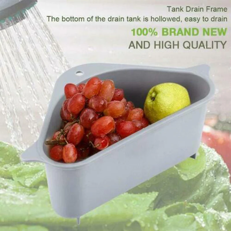 Новая полезная стойка для раковины на присоске, стойка для мыла и губки, кухонная стойка для овощей, домашняя сушилка для раковины, треугольная стойка для хранения