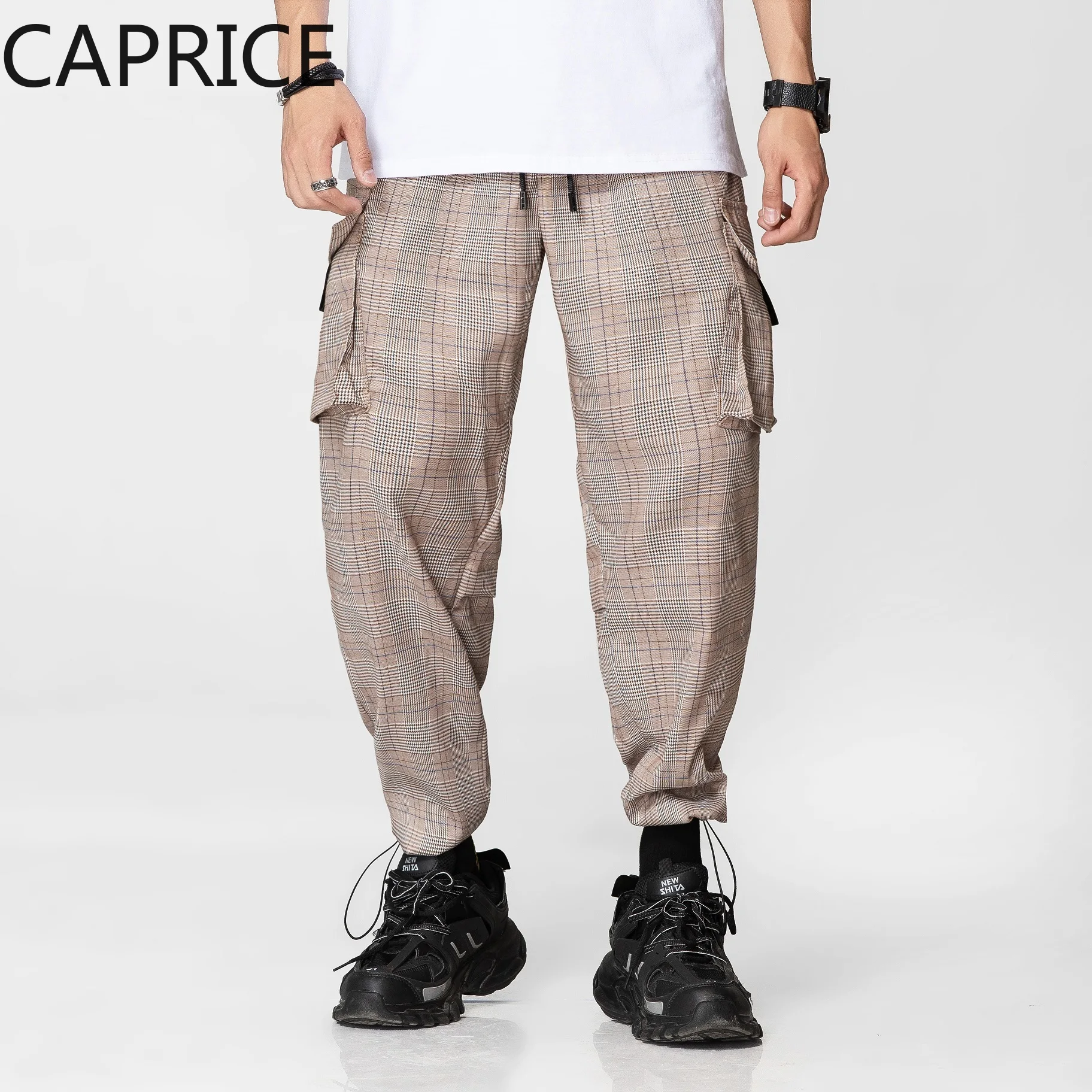 

Couples Grid Joggers Cargo Harem Pants Streetwear 2019 Hip Hop Pants Men Autumn Fashion Casual Sweatpants Male Women Trouser