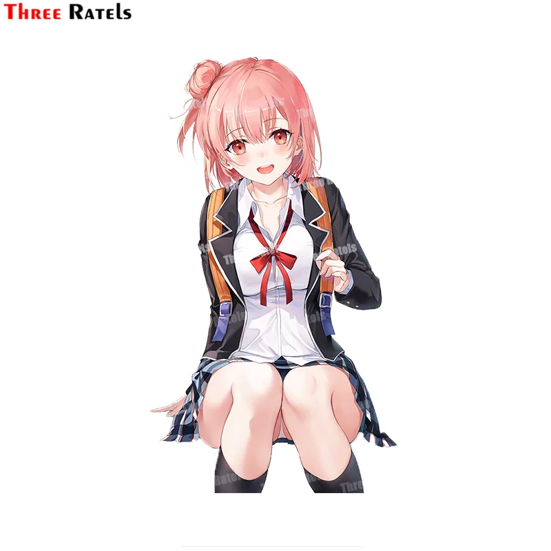 

Three Ratels A66 Yuigahama Yui Yahari Ore No Seishun Lovecome Wa Machigatteiru аниме Наклейка Автомобильные аксессуары Авто Внешняя наклейка