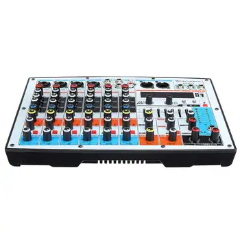 

Professional EU PLUG DDM8X 4 Channel 7 Bands 16 DSP USB Mini Audio Mixer DJ Live Studio Audio Mixing Console