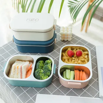 

780ml Stainless Steel 304 Lunch Box Partition Leak-Proof Bento Box Student Kids Food Container Microwave Food Box