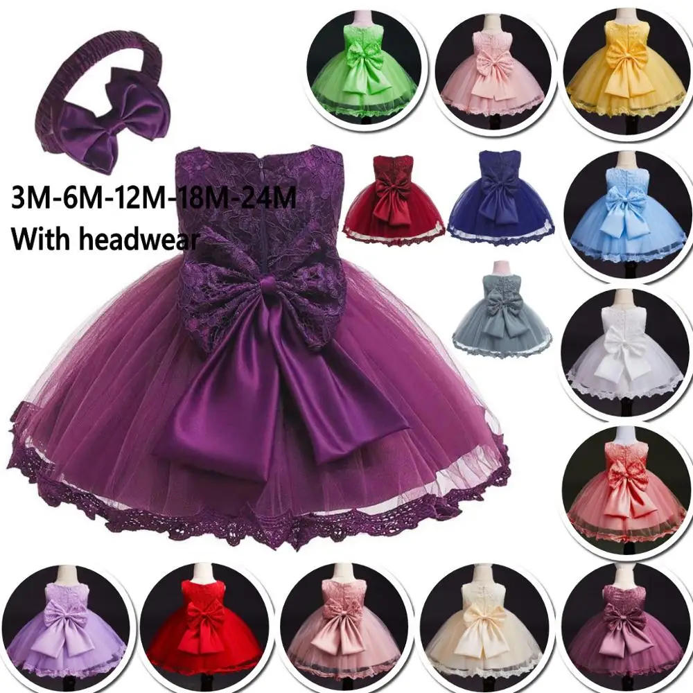 

3-24 Month Big Bow Hot Selling Baby Girls Flower sequins Dress High quality Party Princess Dress Children kids clothes Christmas