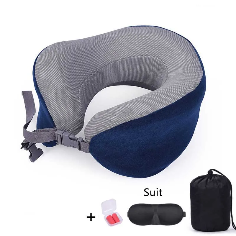 Memory Foam u-образная подушка для путешествий для спящего автомобиля надувная подушка с памятью формы шеи поддержка подголовника мягкая подушка