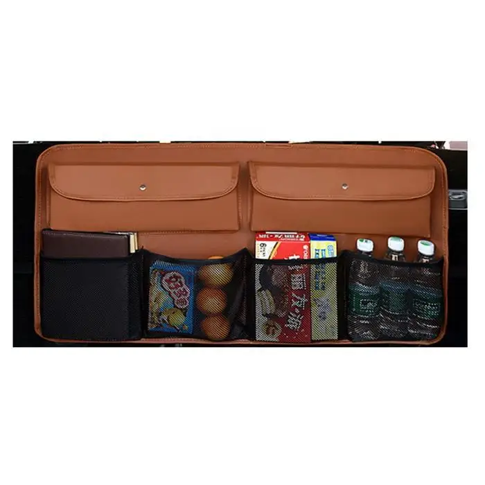 Многофункциональное автомобильное заднее сиденье карман автомобиля черный, красный, кофе, коричневый багажник сумка для хранения Органайзер