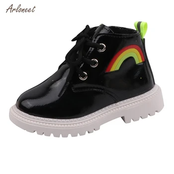 

2019 Autumn Winter Baby Boots Toddler Rainbow Sport Zip Short Boots Kids Boys Girls Boots Girls Boys Sport Boots Shoes