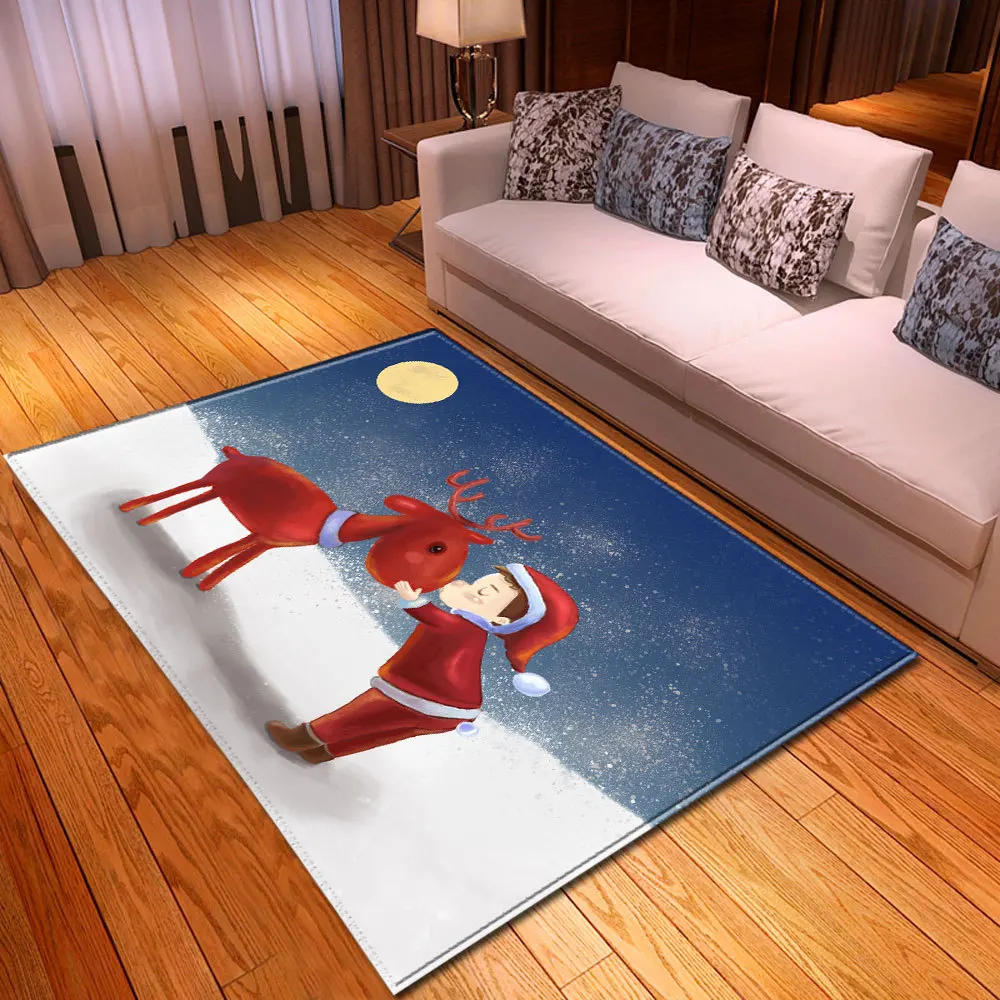 Мультяшная серия, детские рождественские ковры для гостиной, спальни, коврики, детский игровой коврик, детская комната, 3D Рождественский подарок, большой ковер