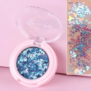 

Monochrome Glitter Eyeshadow Sequins Geometric Pentagram Pattern Mixed Stage Decoration Sequins