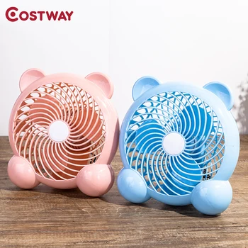 

Costway 7 Inch Cartoon Portable Hand Fan USB Rechargeable Handheld Mini Fan Silent Desktop Cooling Small Fan Ventilador