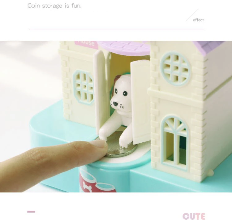 Lustige Geld Boxen Haus Stehlen Hund Münze Bank Cartoon Tabelle Decor Für Kinder Zimmer Kinder Geburtstag Geschenke Piggy Banken Münzen lagerung – Detail 7