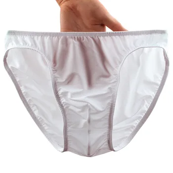 

Men briefs Seamless Breathable Sexy Underwear See-through Low-rise Briefs male solid color Underpants