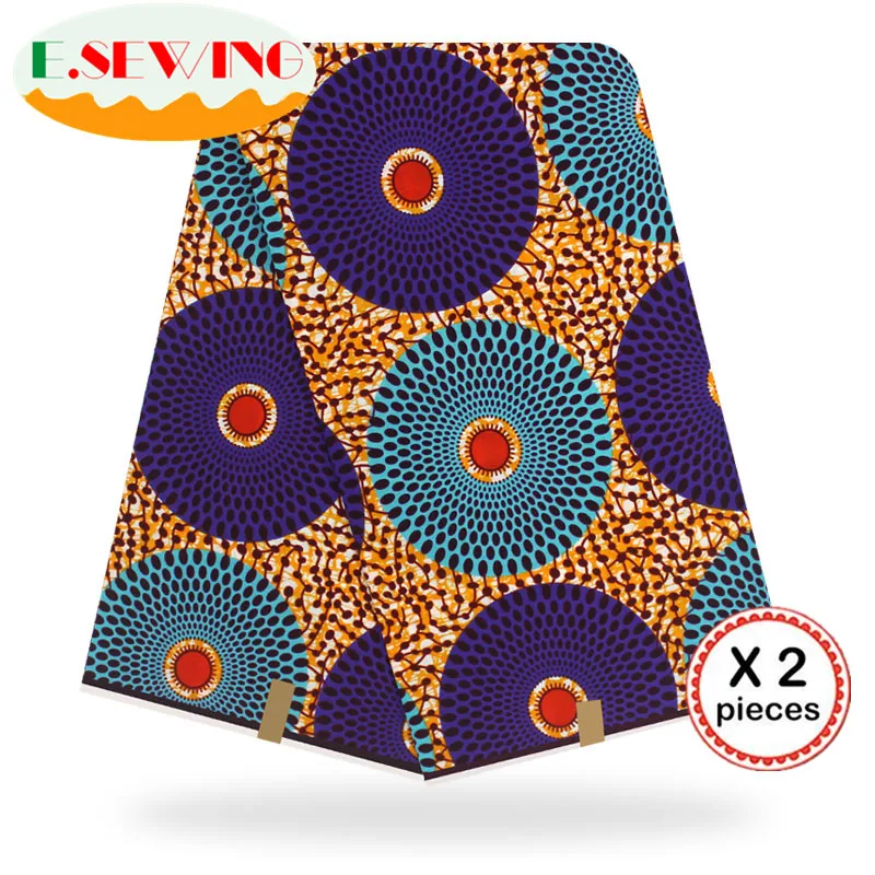 Африканская восковая ткань с принтом Анкара для шитья Анкара африканская ткань 12 ярдов нигерийская хлопковая ткань Гана для платья 81061