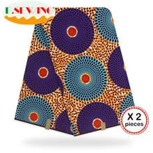 Африканская восковая ткань с принтом Анкара для шитья Анкара африканская ткань 12 ярдов нигерийская хлопковая ткань Гана для платья 81061