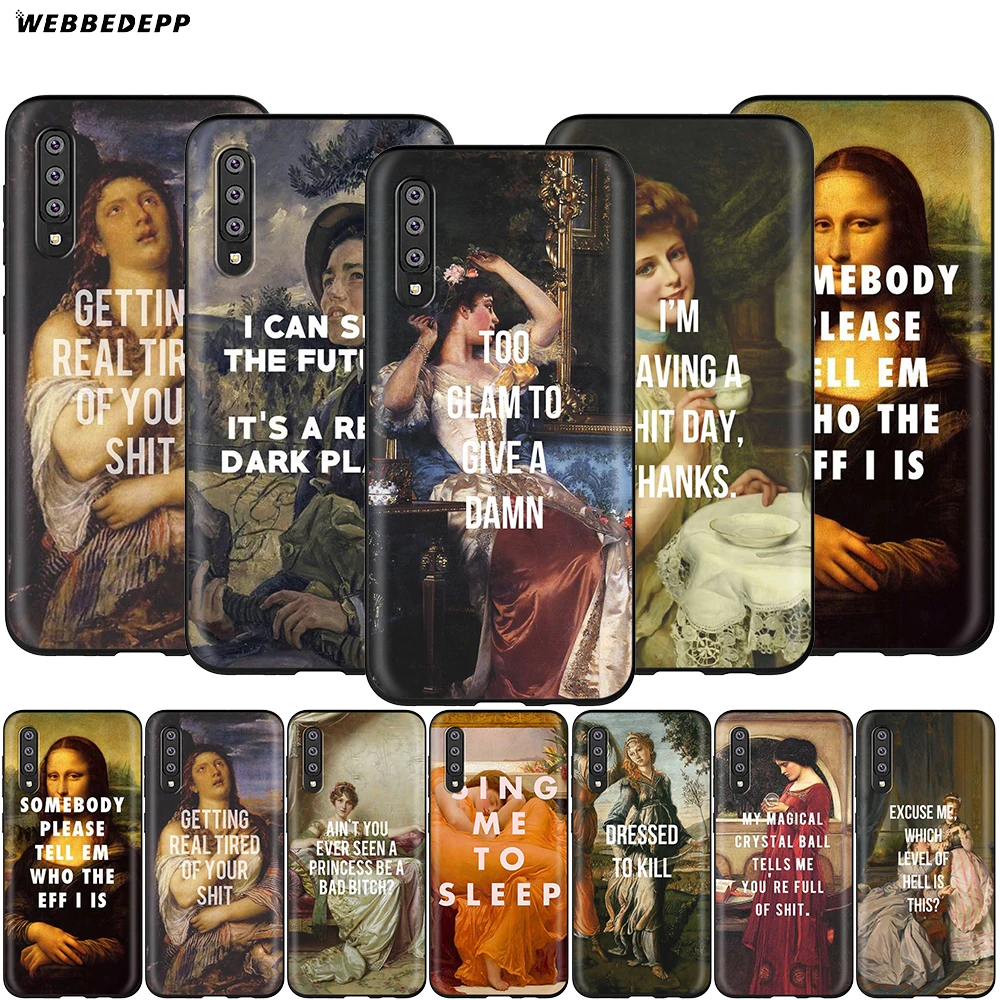 Webbedepp чехол с классическим художественным рисунком для Samsung Galaxy S7 S8 S9 S10 Plus Edge Note 10 8