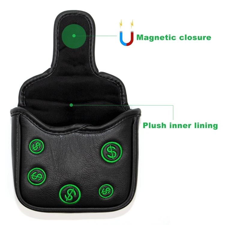 6 golf putter cover golf headcovers mallet golf putter cover