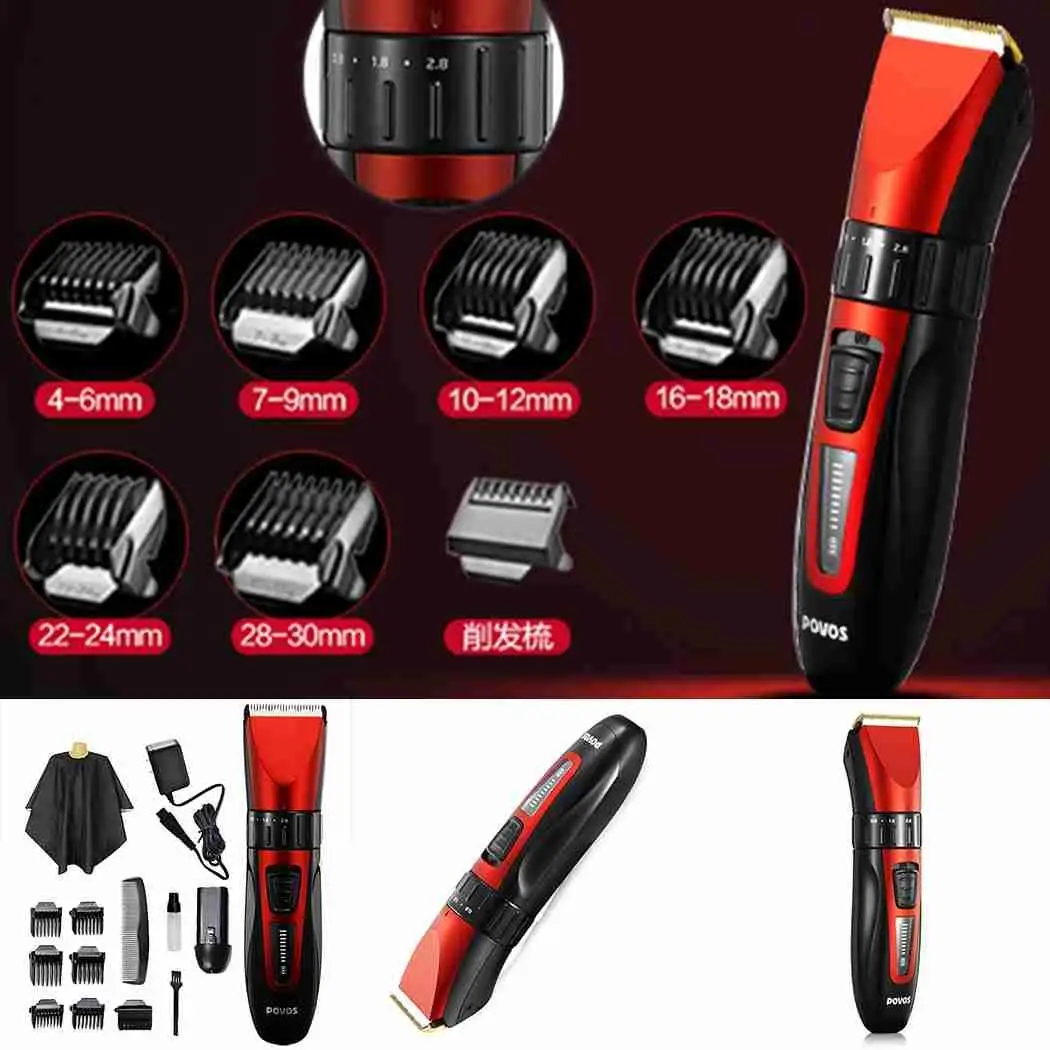 

Professional Digital Hair Trimmer Rechargeable Electric Hair Clipper Men's Cordless Haircut 5-Speed Rotary Hair Styling Tool