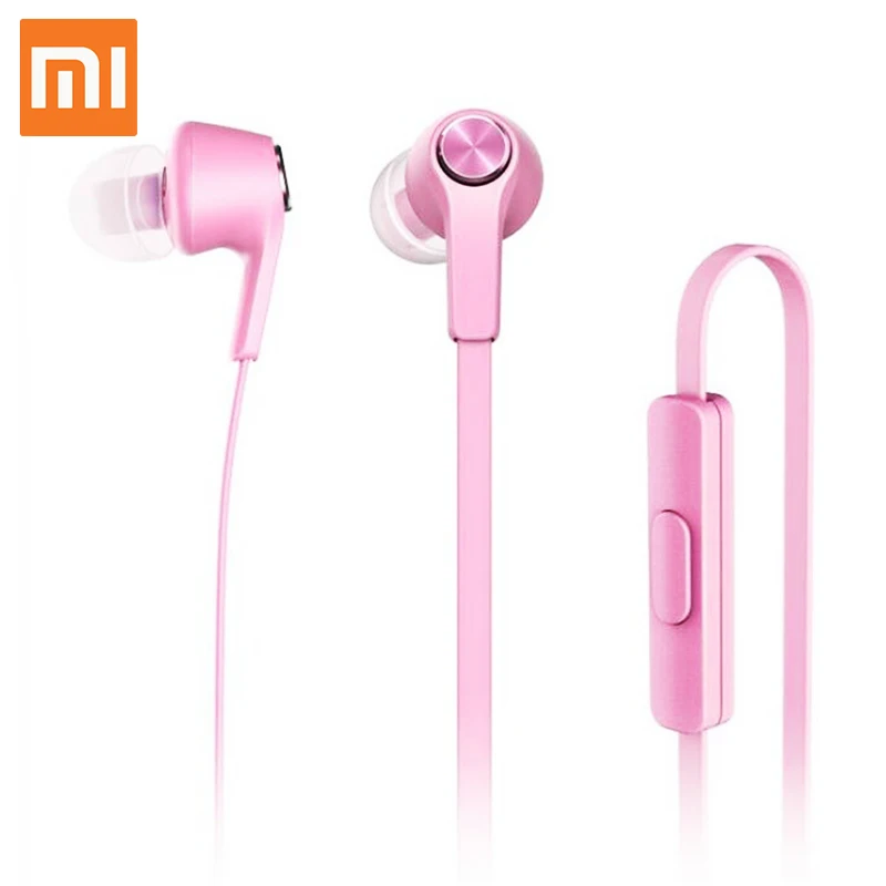

New Xiaomi Earphone earbuds for XIAOMI Redmi Mi Pink Earphone 3.5MM In-Ear Wired Control With MIC for Huawei MP3 MP4 3.5mm Gift