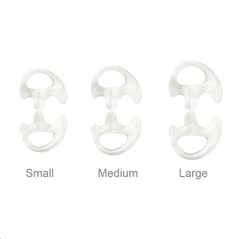 100pcs (50Pairs) Silicone Earmold Clear Silicone Earbud For Motorola Two Way Radio Acoustic Tube Headset Earpiece