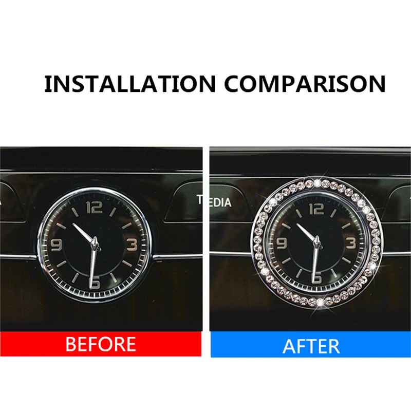 

Modified center console clock rhinestone decorative ring frame accessories For Mercedes-Benz GLC new E-class C-classS-class CLS