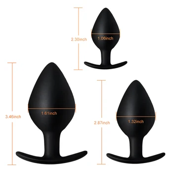 3pc Silicone Butt Anal Plug Sex Toys For Men Women bdsm tapon anale Prostate Massager Dildo For Anal Buttplug Adult Sex Products 2