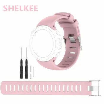 

SHELKEE Replacement wristband smart watch band SUUNTO D4 D4i NOVO Diving Watch Replaces Silicone Strap