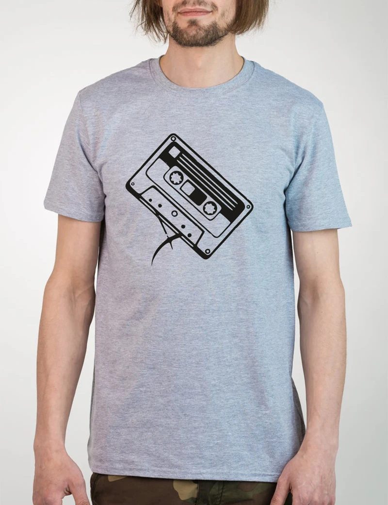 T Shirt Men Shirt Men Tshirt Harajuku T-shirt Streetwear Mens T Shirts Fashion 2018 Short Sleeve OLD TAPE CASSETTE Music Shirt