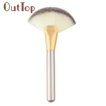 

OutTop 2018 Newly Makeup Large Fan Goat Hair Blush Face Powder Foundation Cosmetic Brush 05.08