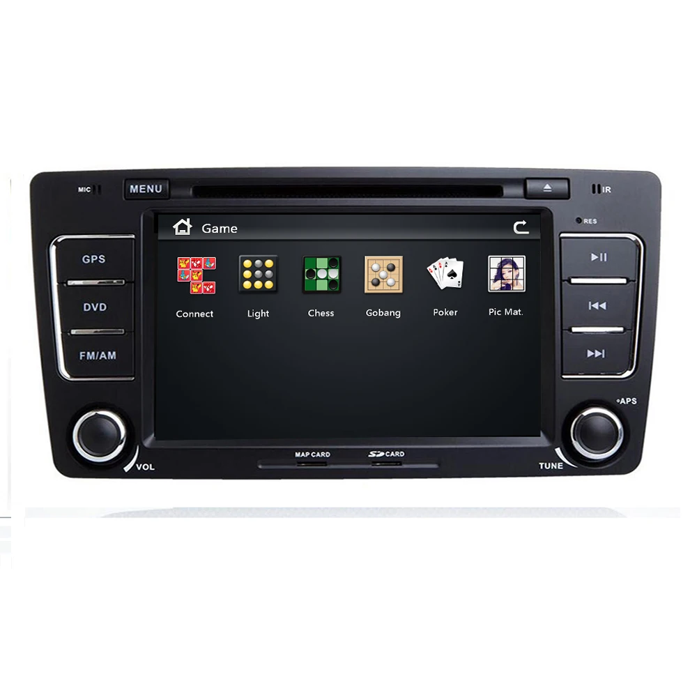 Best Car Multimedia player GPS Autoradio 2 Din 7 Inch For SKODA Octavia 2009-2013 Bluetooth IPOD FM Radio RDS WIFI DVR SD 3