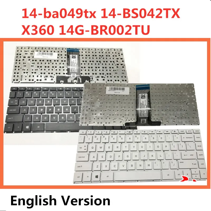 

Laptop English Keyboard For hp X360 14-ba049tx 14-BS042TX 14G-BR002TU 14-BA Notebook Replacement layout Keyboard