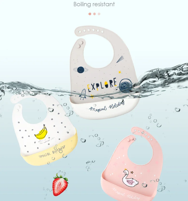 Детские вещи водонепроницаемый силиконовый нагрудник для кормления новорожденных фартуки с рисунком регулируемые детские нагрудники Аксессуары для кормления младенцев