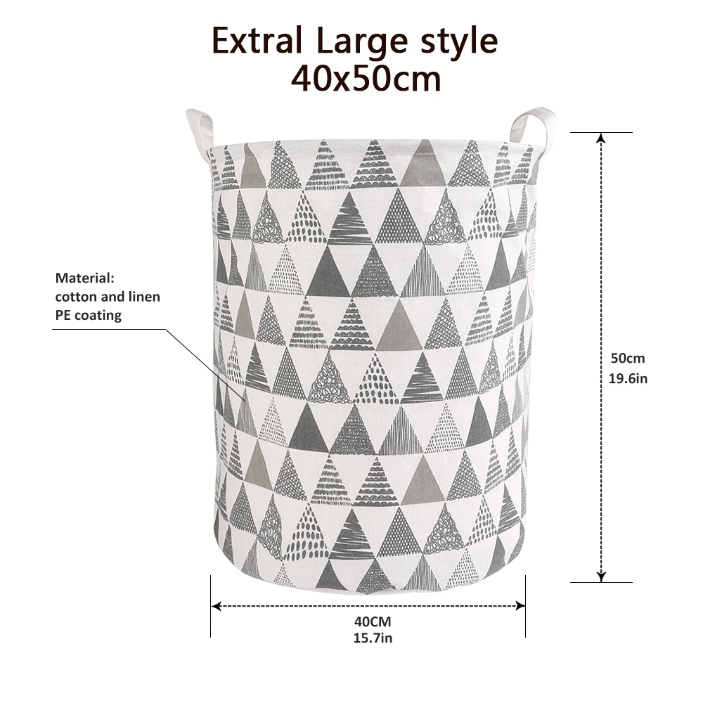 1 шт. негабаритный водонепроницаемый хлопок белье PE корзина для белья игрушки корзины для хранения одежды ведро-органайзер для ванной комнаты 35x45/40x50 см