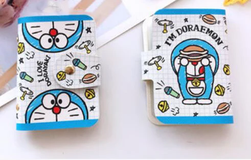 10 Pcs Cartoon Kitty Doraemon Stitch Melody Twin Stars Princess Minnie Pu Leather Card Storage Bag Hasp Holder - Цвет: design 22