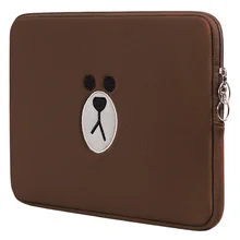 Тапочки в виде медвежонка; цвет коричневый, сумка для ноутбука, герои мультфильмов, 12, 13, 14, 15,6 дюймов Сумка для ноутбука Macbook Air Pro Retina 13 15 Тетрадь рукав мешочек для таблеток Чехол для IPad 7,9 9,7
