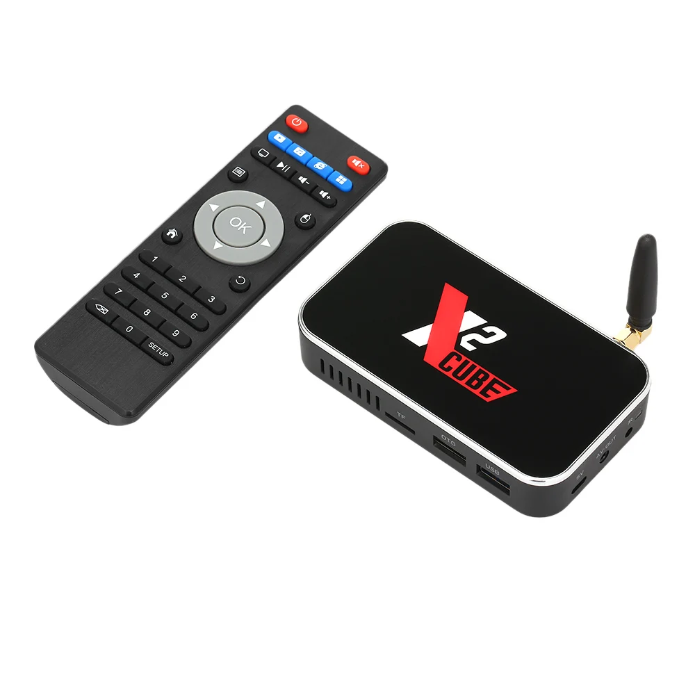 X2 cube 2,4G/5G WiFi 1000M LAN Smart Android tv Box Amlogic S905X2 2GB DDR4 16GB Android 9,0 телеприставка 4K HD медиаплеер