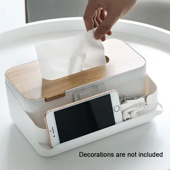 

Minimalist Kitchen Tissue Box Wooden Cover Desktop Container European Style Bedroom Kitchen Offices Storage Holder