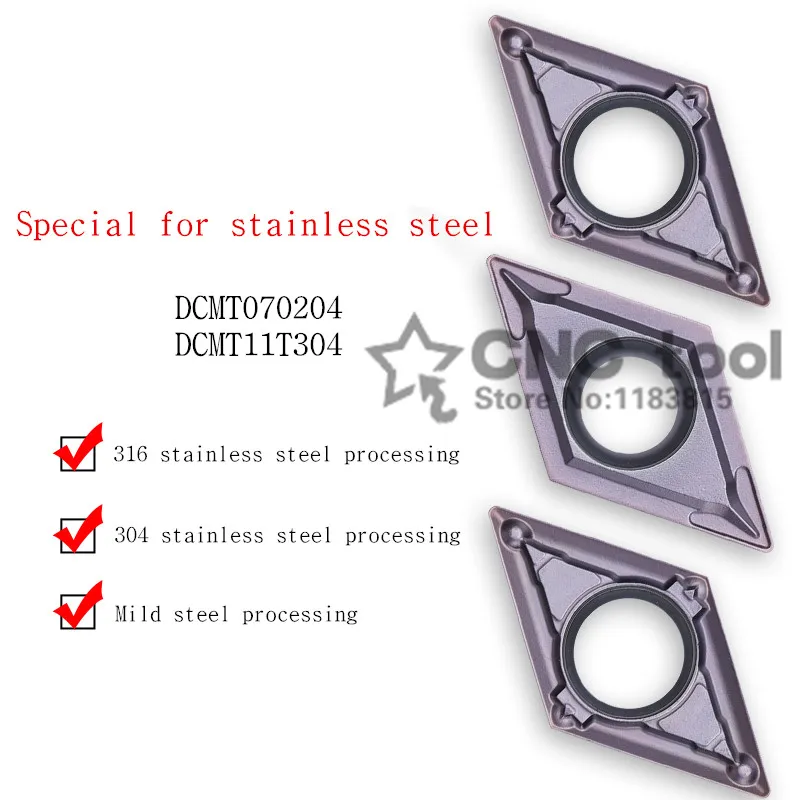 10 шт. DCMT07 DCMT11 карбидная вставка DCMT11T304 DCMT11T308 внешний токарный инструмент алмазный