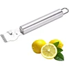 Stainless Steel Lemon Zester Grater With Channel Knife And Hanging Loop Kitchen Gadgets Orange Citrus Fruit Grater Peeling Knife 2