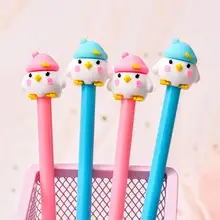 5 шт. кавайный цыпленок мультипликационная гелевая ручка рекламная гелевая ручка для офиса школьные принадлежности креативные канцелярские принадлежности черная ручка для воды 0,5 мм