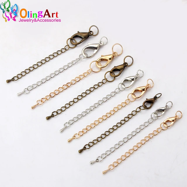 15Pcs Necklace Extenders, Jewelry Extenders for Necklaces, Silver Bracelet  Extender 