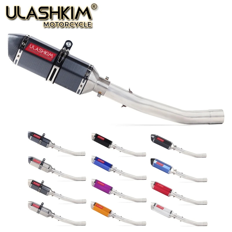 Motorcycle Exhaust Escape Muffler Middle Contact Pipe Full System Slip on For KAWASAKI ZX 10R ZX10R ZX-10R 2008 2009 2010 |