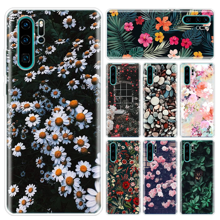 

Erilles Phone Case Soft Phone Cover Flowers For Huawei P30 P20 P10 Lite Pro P Smart Z 2019 Mate 30 10 20 Lite Phone Shell